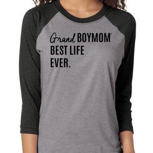 BRAND NEW BOYMOM Grand Boymom Raglan Shirt